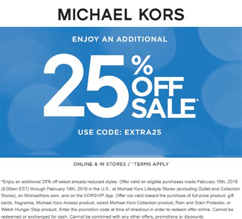 promo code michael kors website